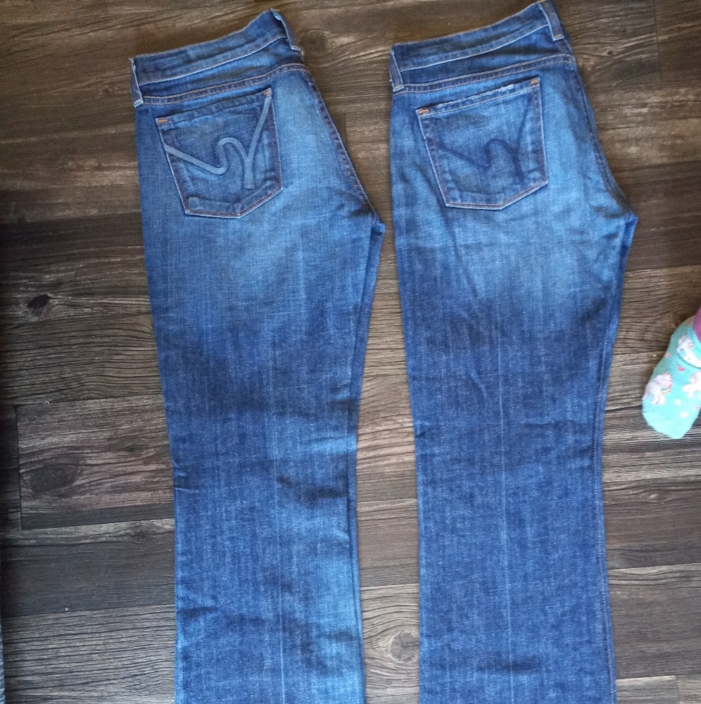 2 pairs of citizens of humanity jeans